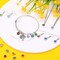 108 Pieces Crystal Birthstone Charms DIY Jewelry Necklace Bracelet Beads Pendant with Rings Mixed Handmade Round Crystal Charm for Earring Making Supplies, 7 mm, 12 Colors (Light)